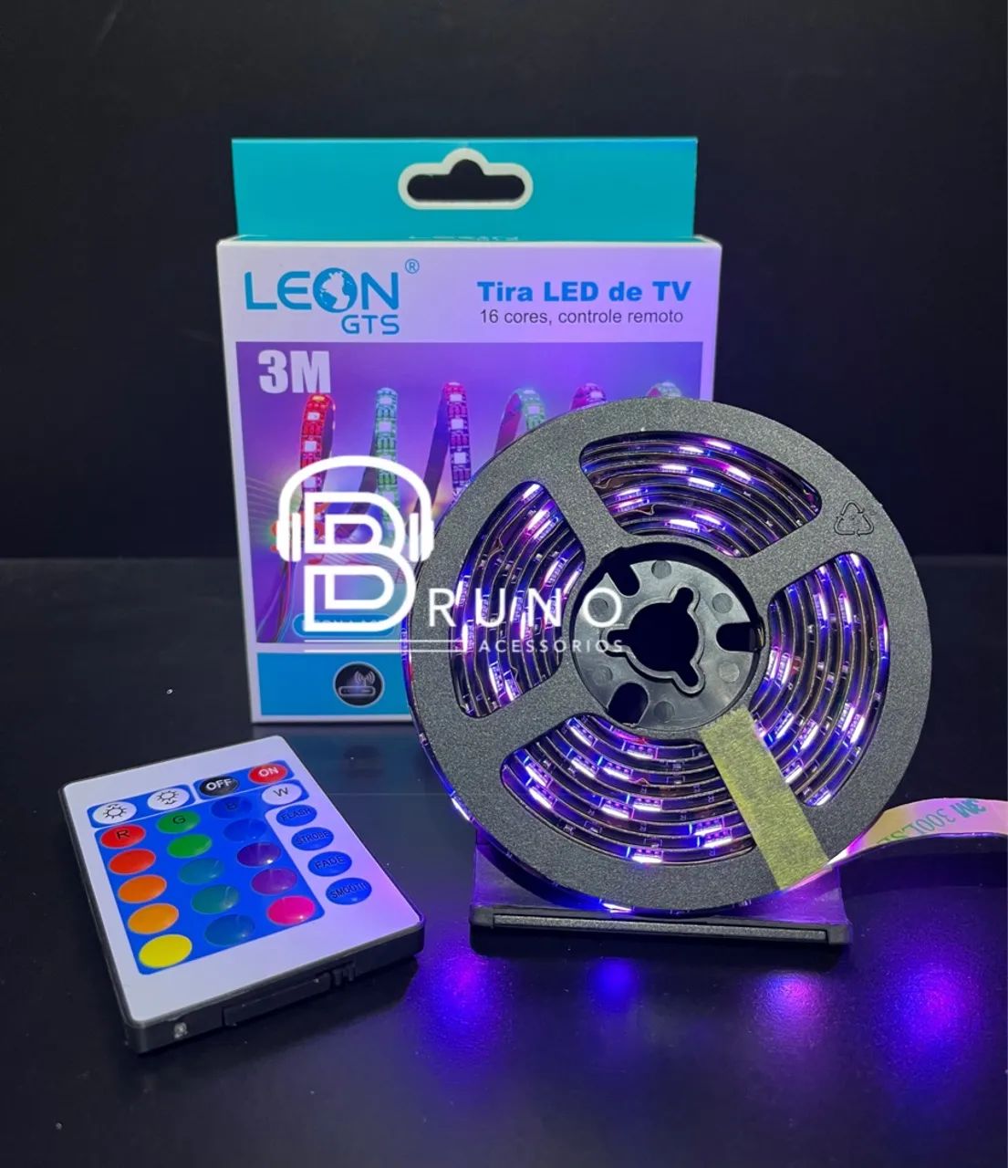 Fita Led 3m USB C/ Controle  - Foto 2