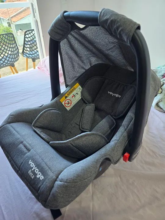 Cadeirinha de Bebê Conforto Voyage Beta - Cinza - Foto 2