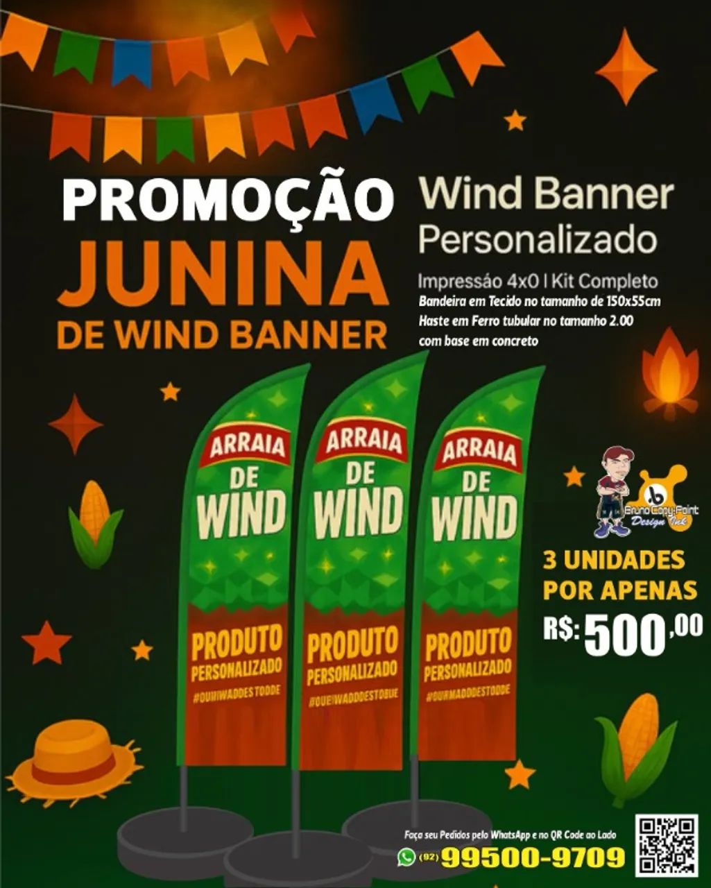 Kit 3 Und de Wind Banner 