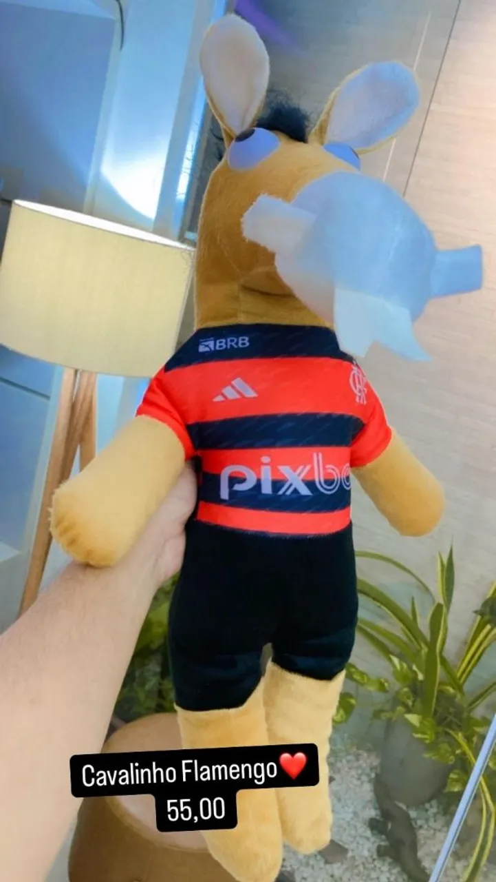 Cavalinho Flamengo Pelúcia