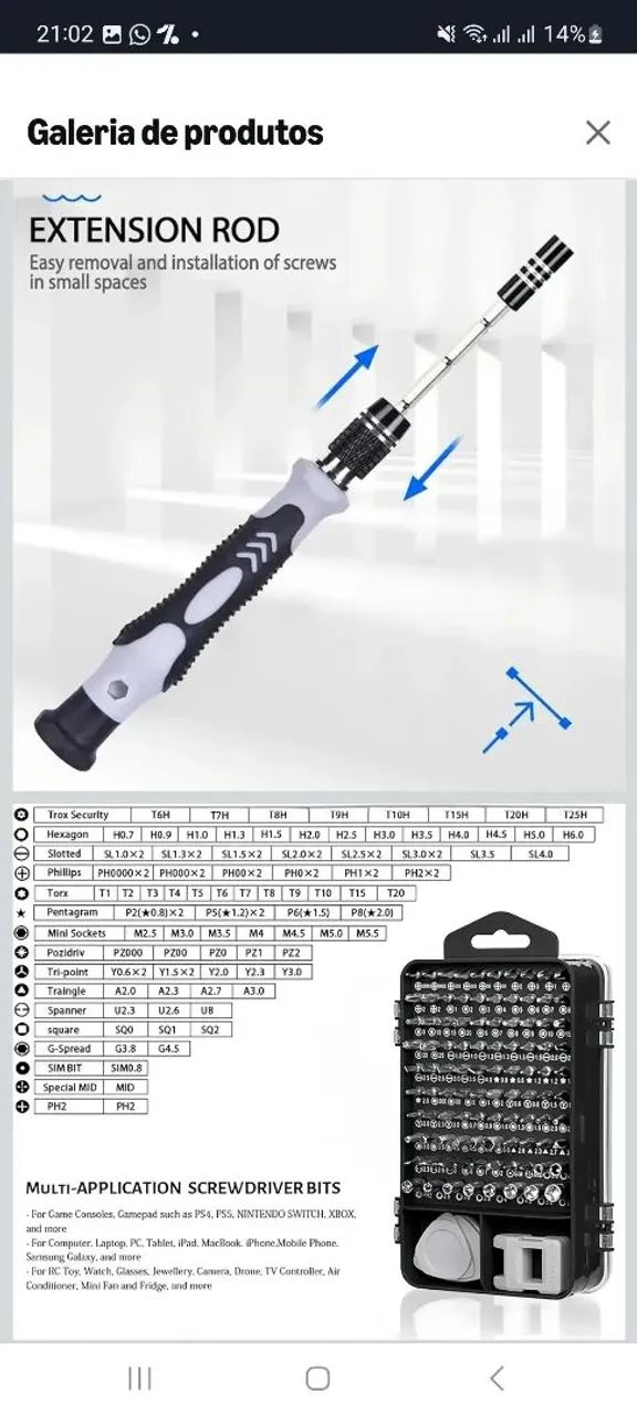 Kit de chaves de precisão - Foto 2