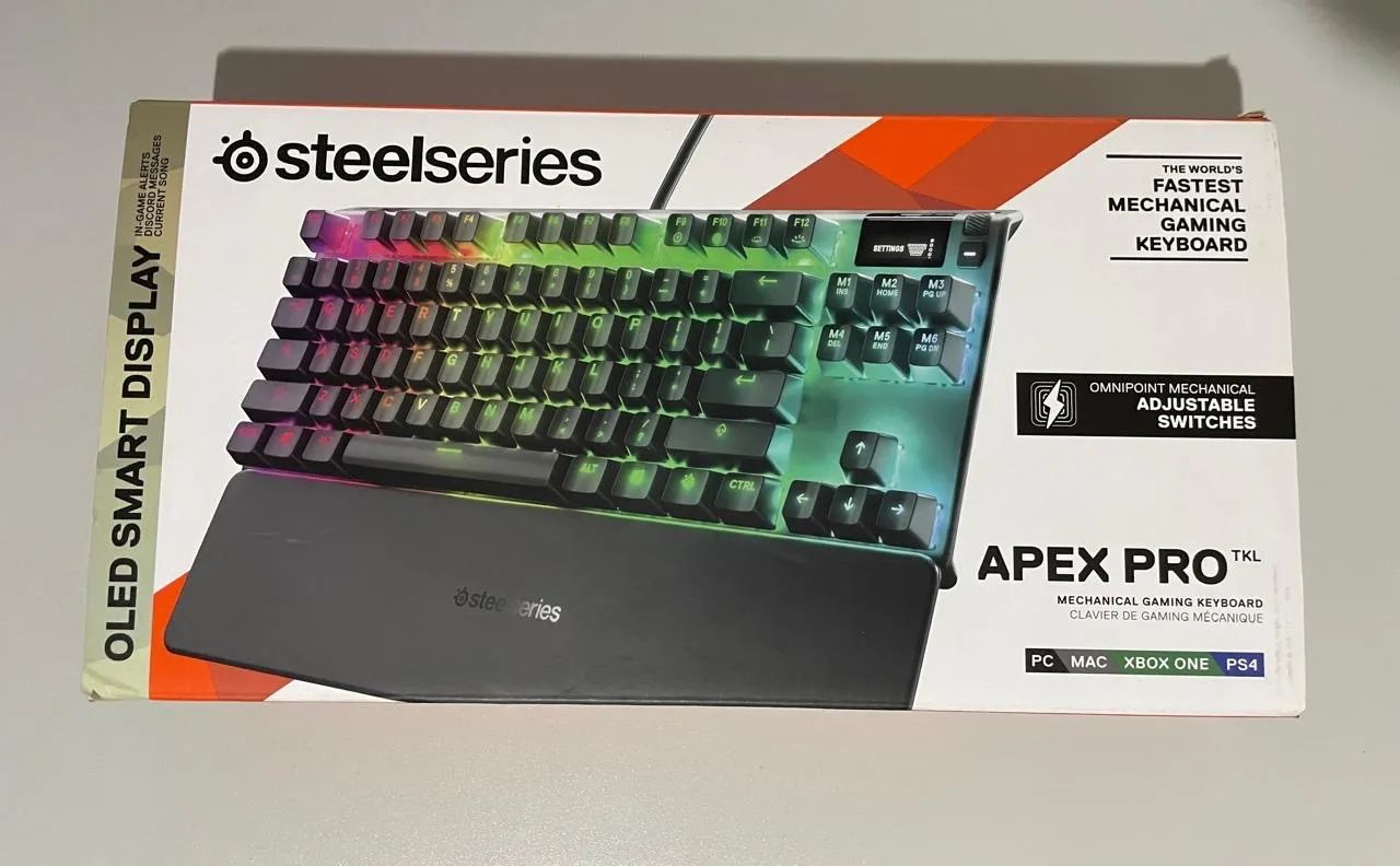 Teclado Mecânico SteelSeries Apex Pro TKL - OLED Smart Display