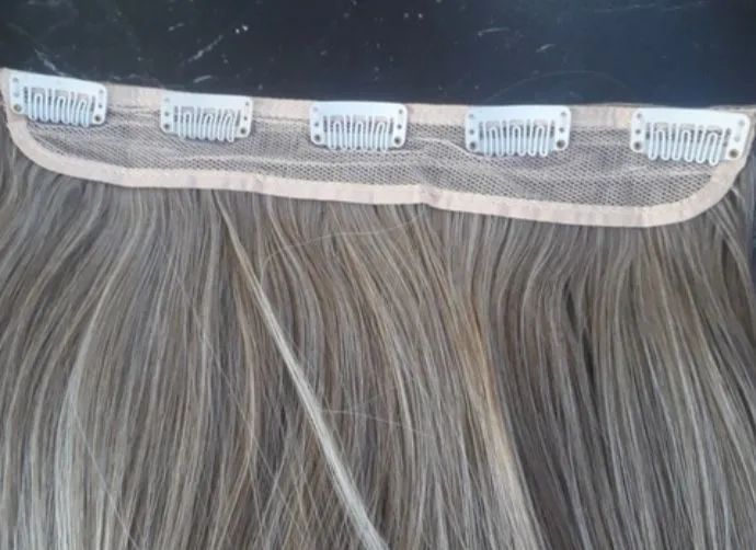 Cabelo de fibra orgânica loiro mesclado 65 centímetros  - Foto 3