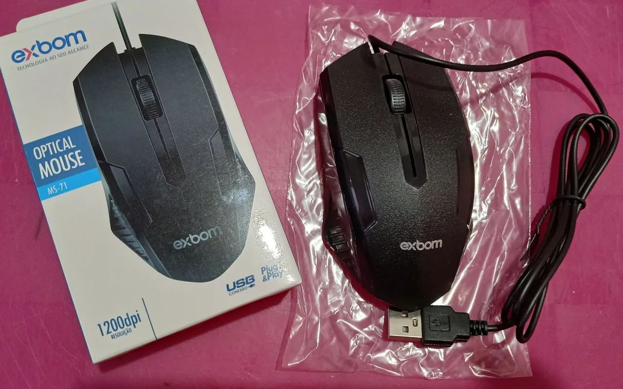 Mouse Óptico com Fio Usb Black 03950 - MS-71 - Foto 2