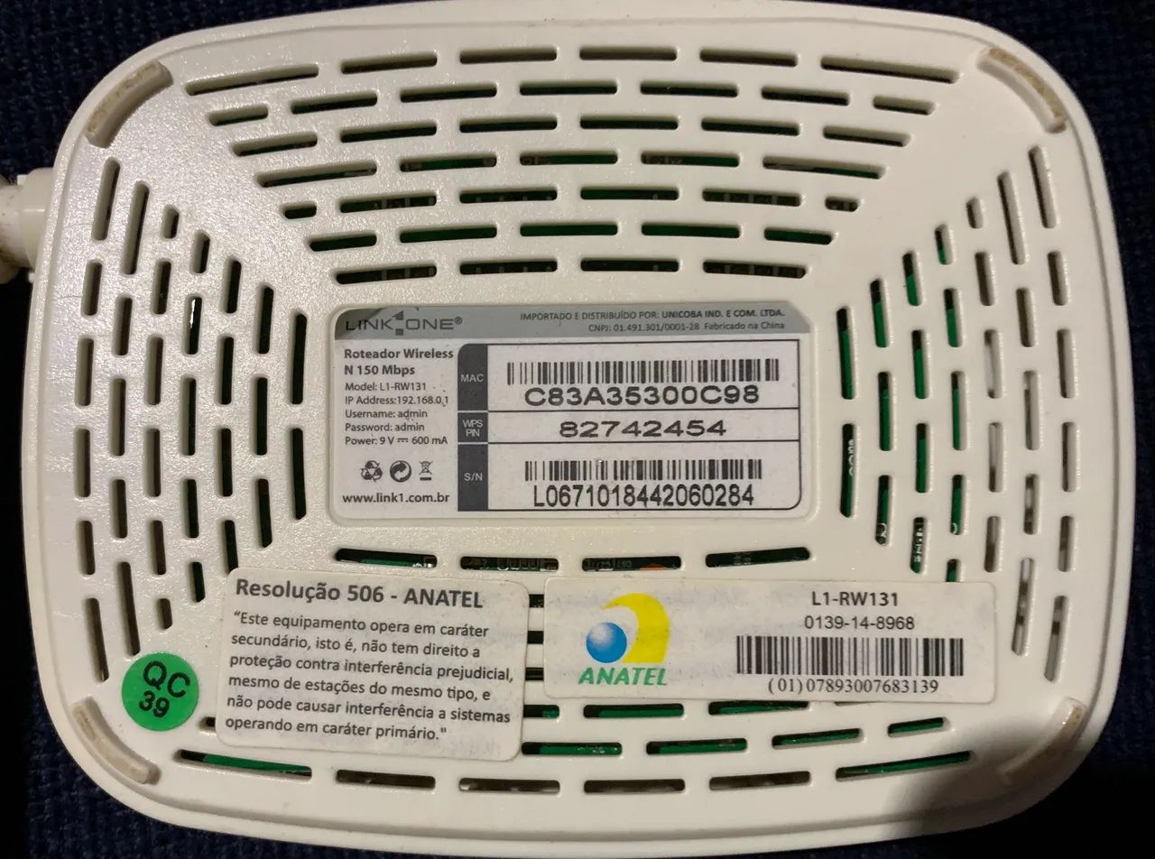 Roteador Wi-Fi 64319034472961121