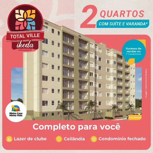 NA - Total Ville Ikeda 2 - Apartamento de 2 quartos com suíte 