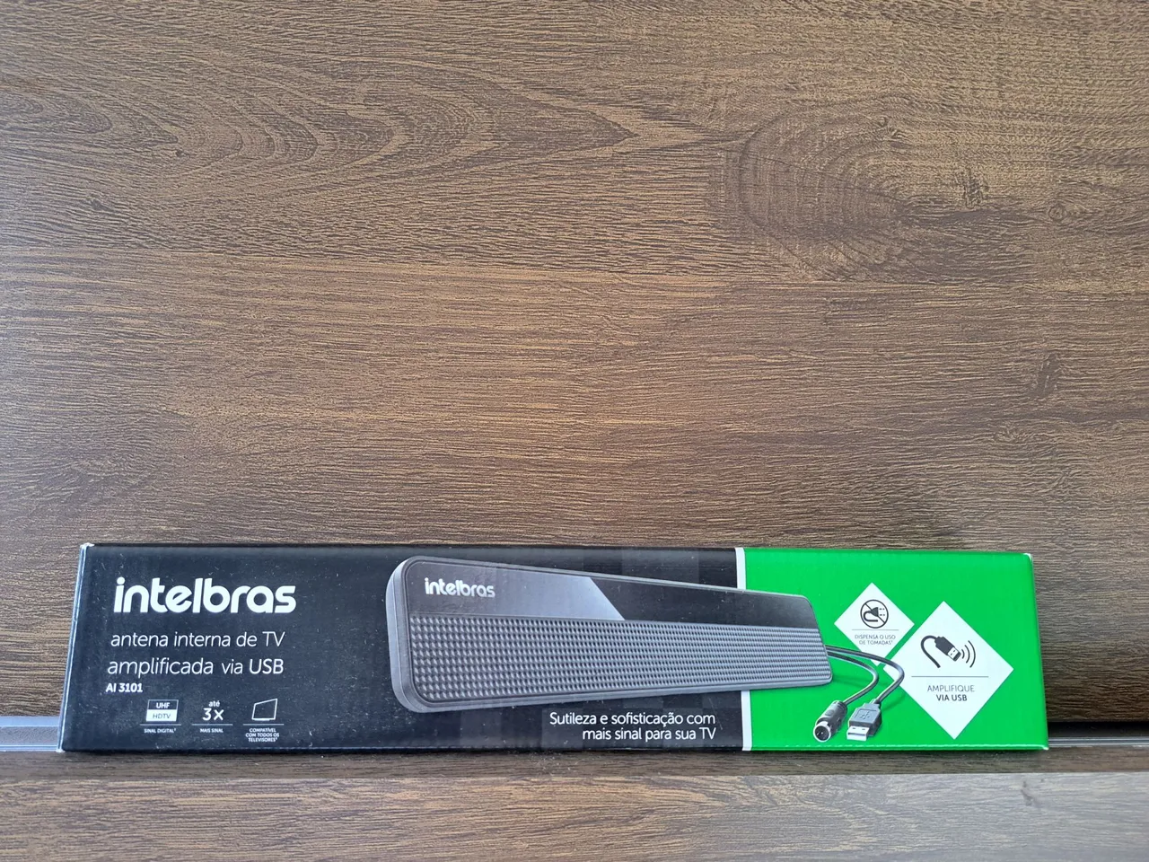 Antena Interna de TV Amplificada via USB Intelbras Al 3101