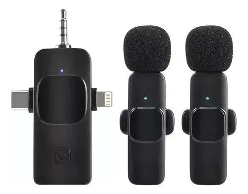 Microfone De Lapela Duplo Profissional 3 In 1 Wireless - Foto 3