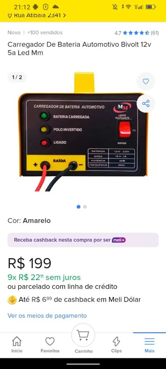 Carregador de bateria automotivo 12v 5ah - Foto 6
