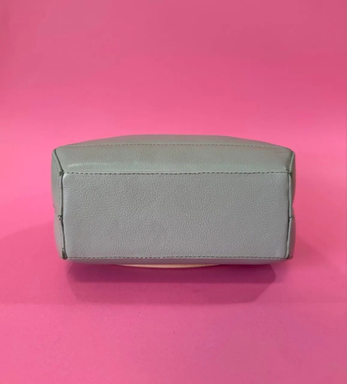 bolsa de couro baby paseo calatrava verde água soleah - Foto 2