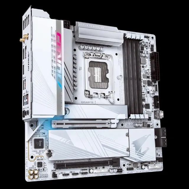 Placa mãe Pc/Desktop Gigabyte B760M Aorus Elite X AX branca
