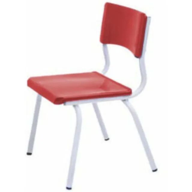 Cadeira Escolar Infantil Vermelha Conforto e Durabilidade Modelo 41102 - Foto 2