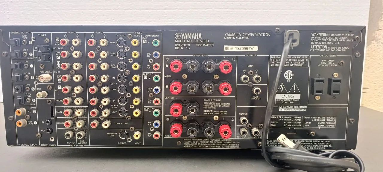 Homem theater receiver Yamaha rx-v800 - Foto 4