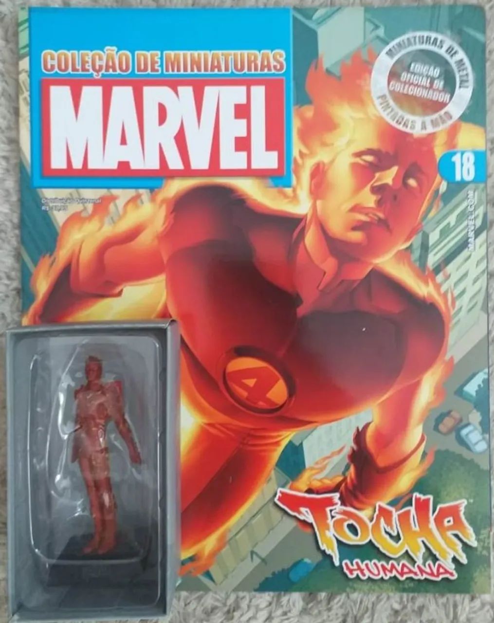 Tocha Humana - Coleção de Miniaturas Marvel Eaglemoss n. 18