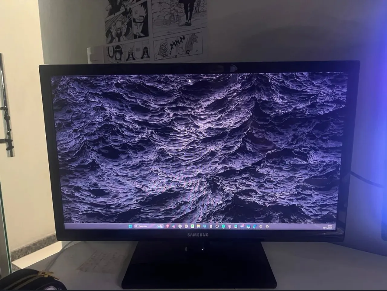 Monitor Samsung 24 Pol - Tela Impecável! 75hz Painel LED