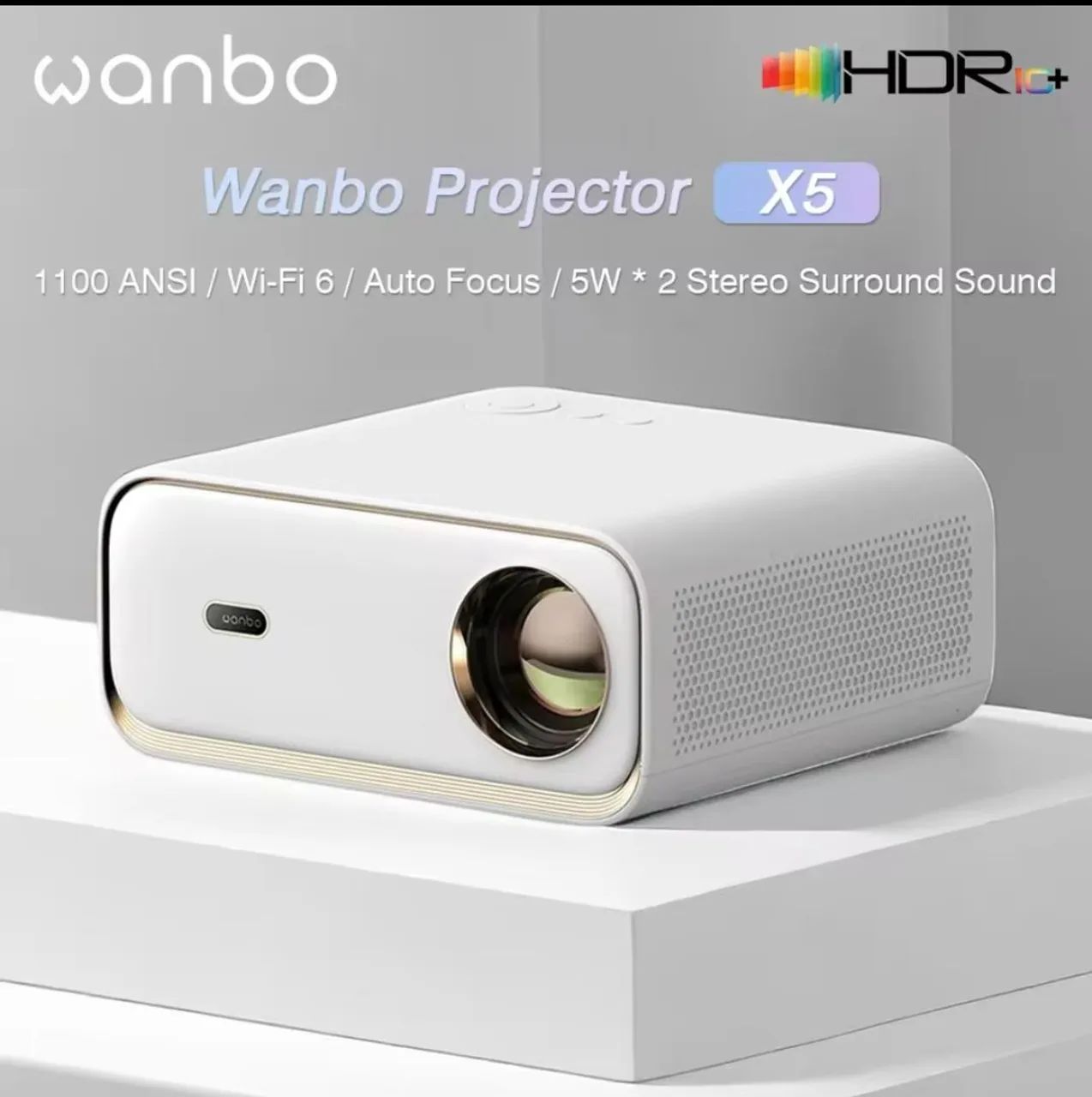 Projetor Xiaomi Wanbo X5 - 1100 ANSI, Wi-Fi, Novo 6, Auto Focus