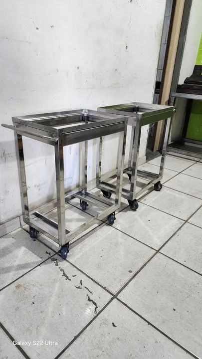 Carrinho transportador aço inox - Foto 3