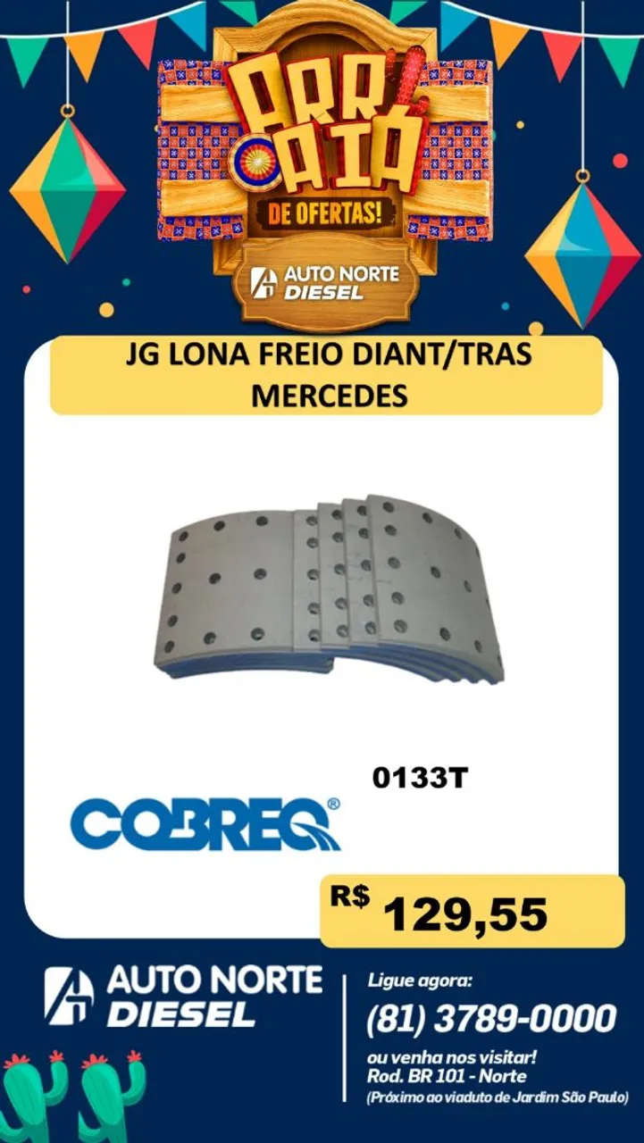 JG Lona Freio Diant/Tras