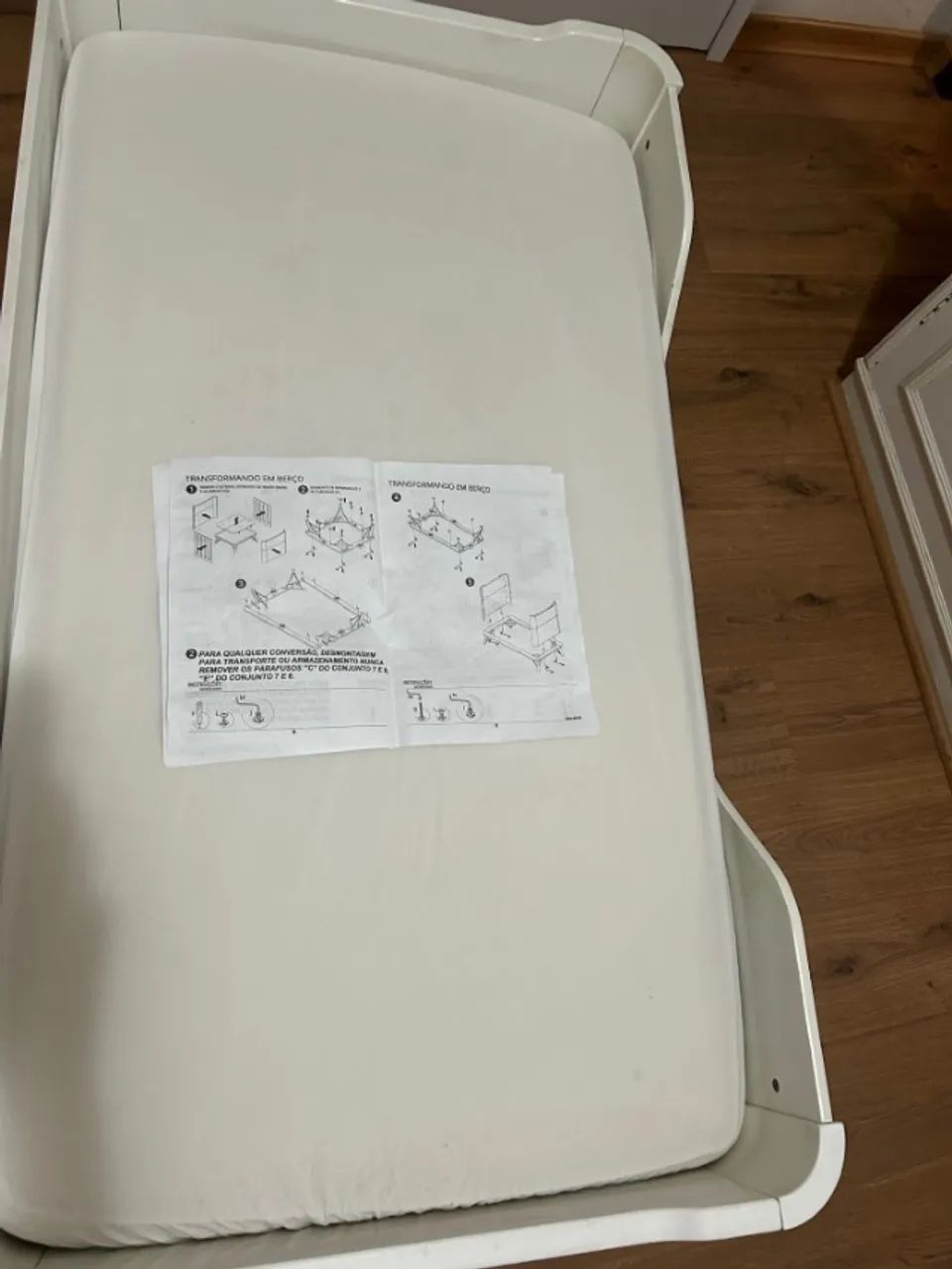 Berço 3 em 1 Matic Albi branco - com colchões e manual - Foto 5