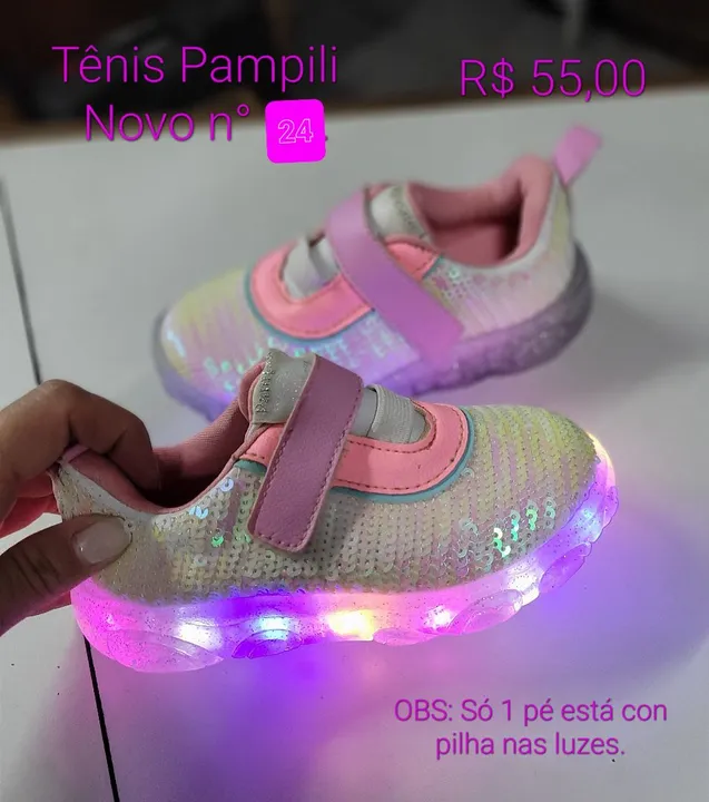 Tênis Pampili Novo n° 24 com Luzes - R$ 55,00