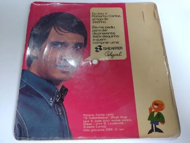 Roberto Carlos o Calhambeque Compacto Flexi Disc Promocional Sheaffer 1966
