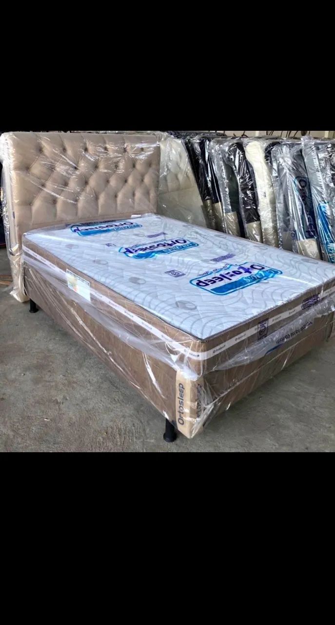 Cama box colchão e base 