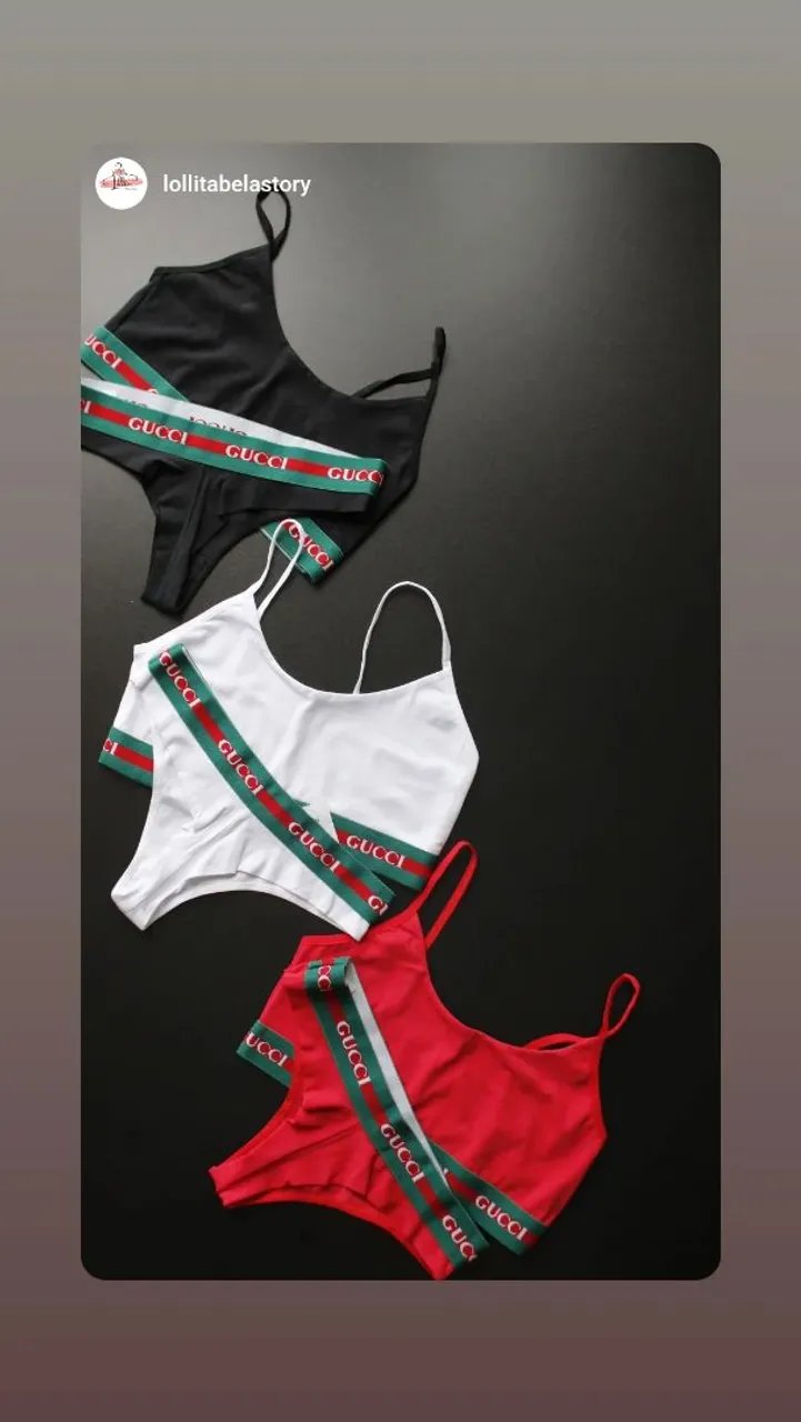 Conjunto Biquíni Gucci - Cores Vibrantes