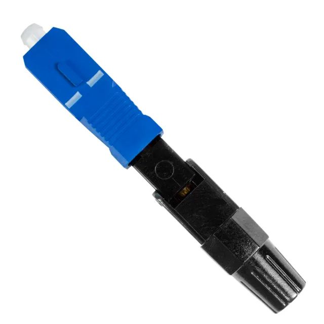 5 Conector Óptico de Rosca Preto Fast Connector SC UPC rede fibra cftv Internet drop - Foto 5