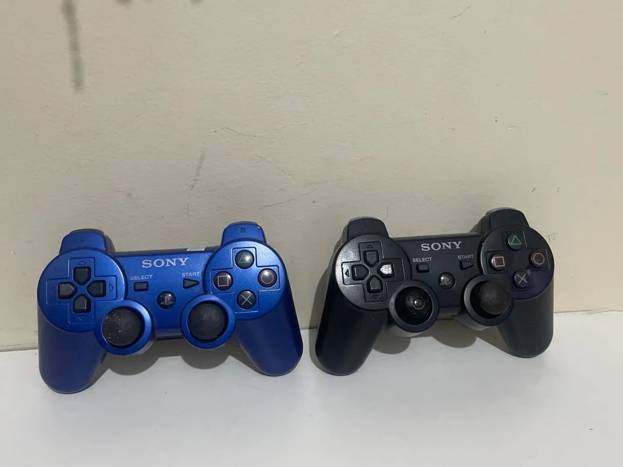 Controle DualShock 3 PS3 com cabo- Azul e Preto