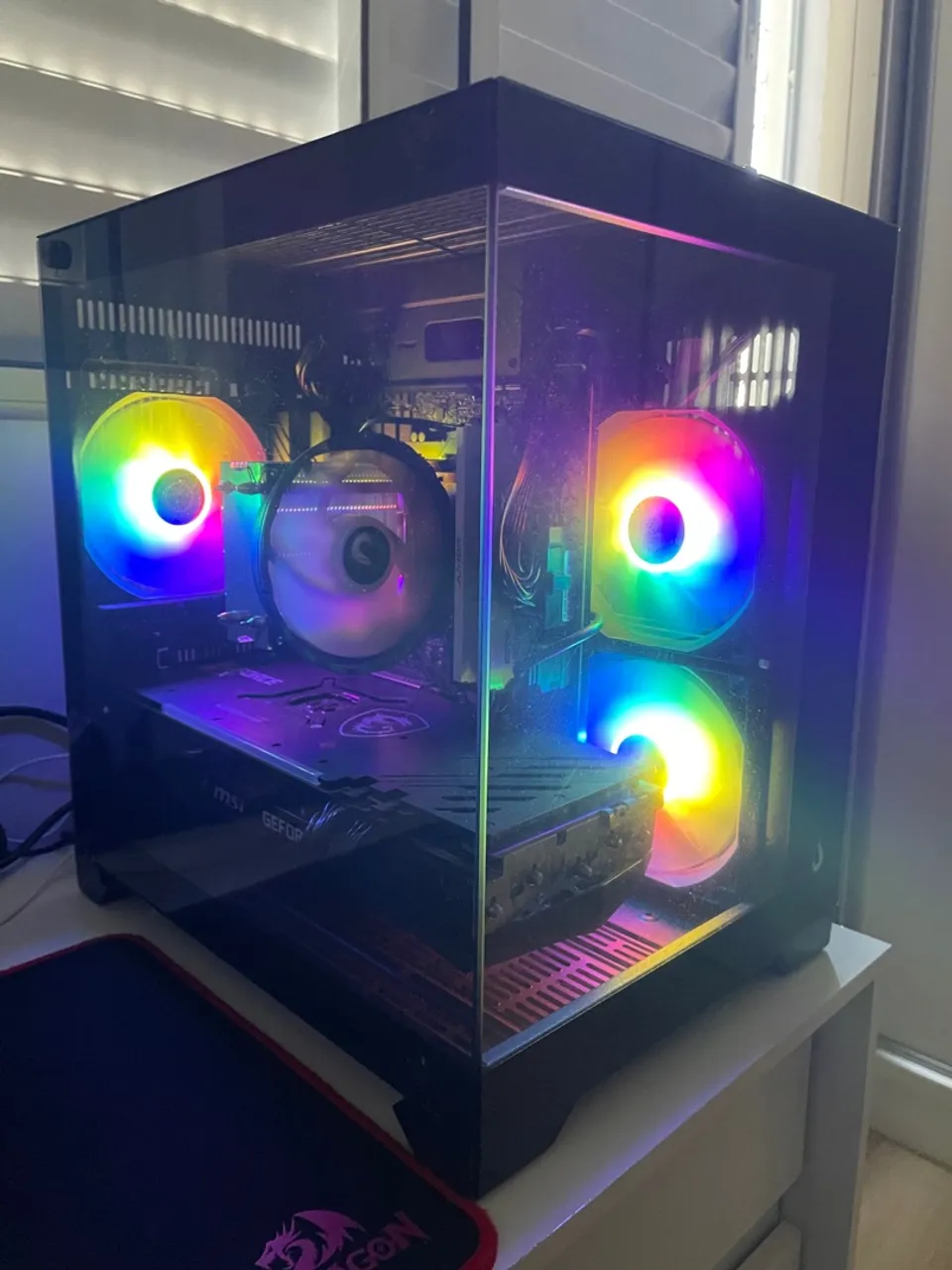 SETUP/PC Gamer Ryzen 5, RTX 3070 com iluminação RGB