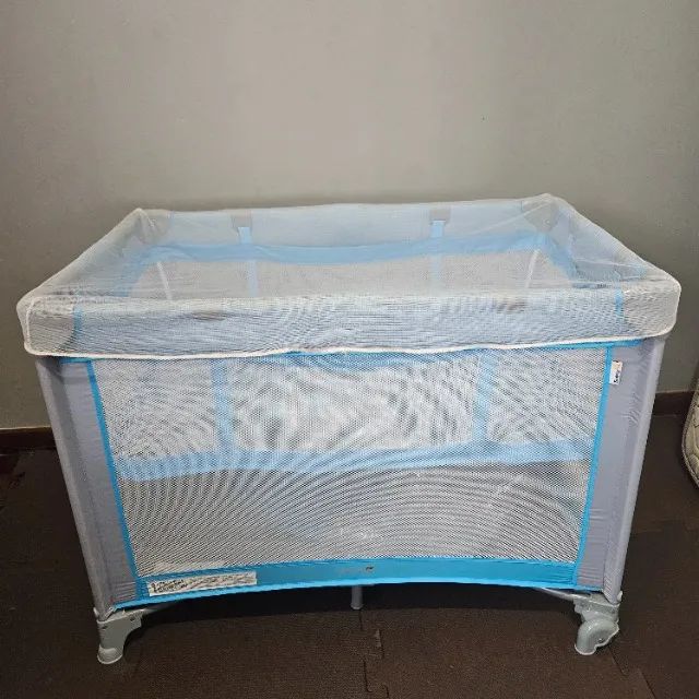 Berço Desmontável Mini Play Safety 1st - Pop Blue - Foto 4