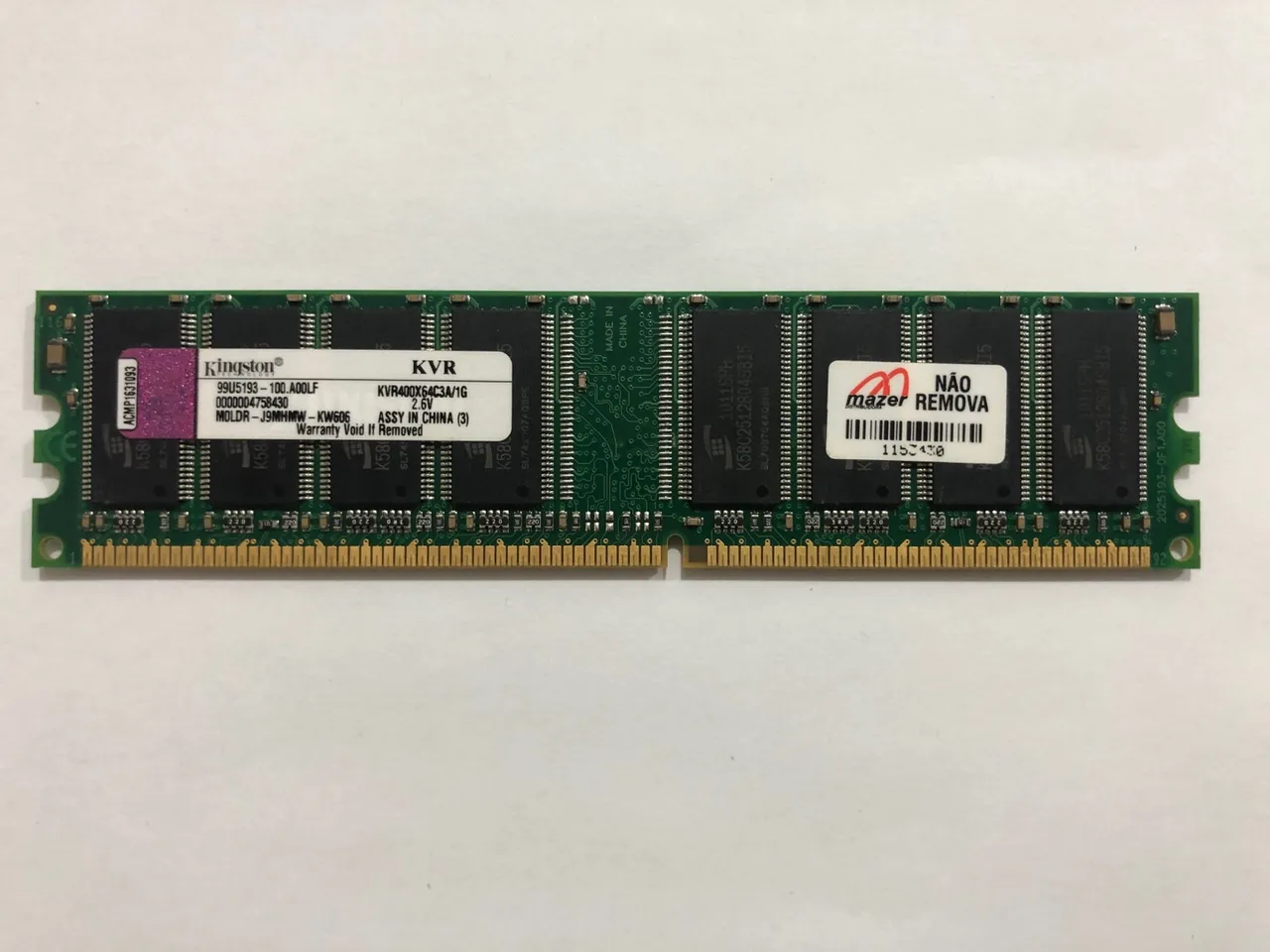 Memorias Ddr400 1gb Seminovo Funcionando 100% Kingston