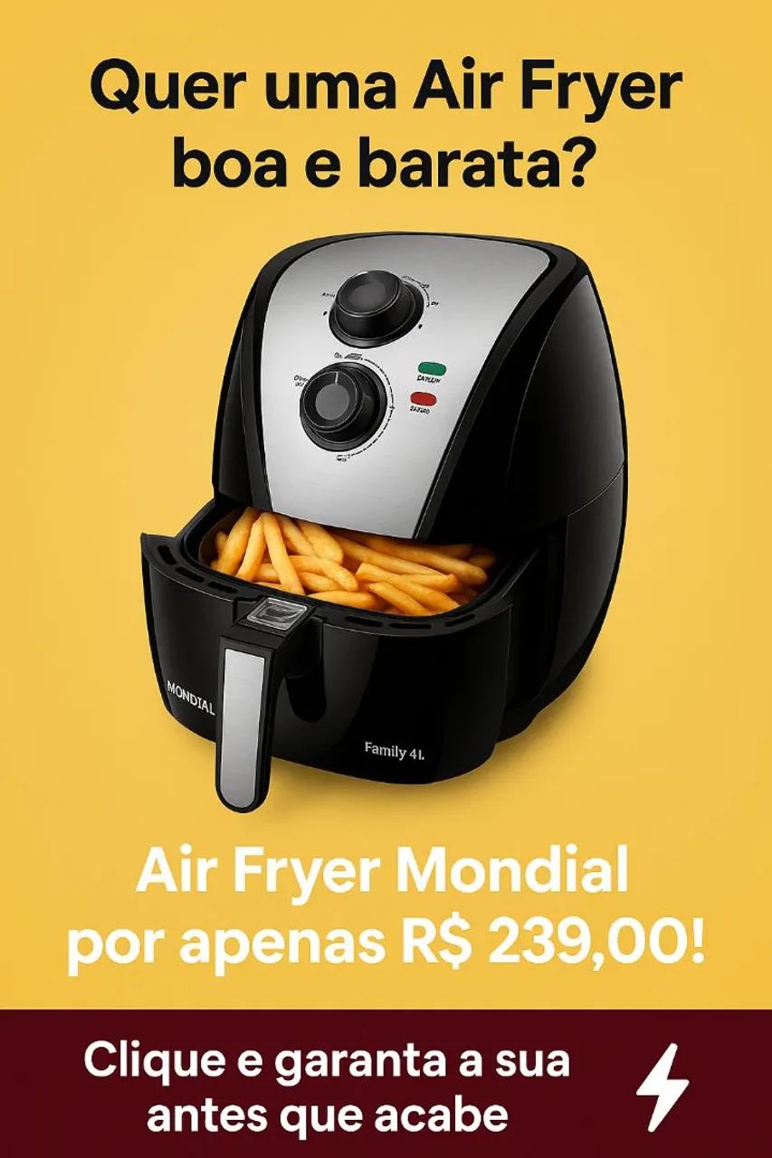 Air Fryer Mondial 4L Nova - LEIA A DESCRIÇÃO 