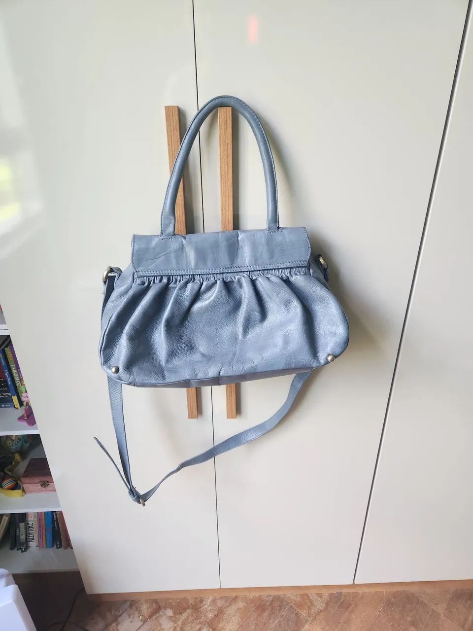 Bolsa de couro cinza mara mac - Foto 4