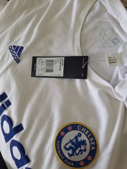 Camisa Adidas Retrô Chelsea Tamanho M Original - Foto 5