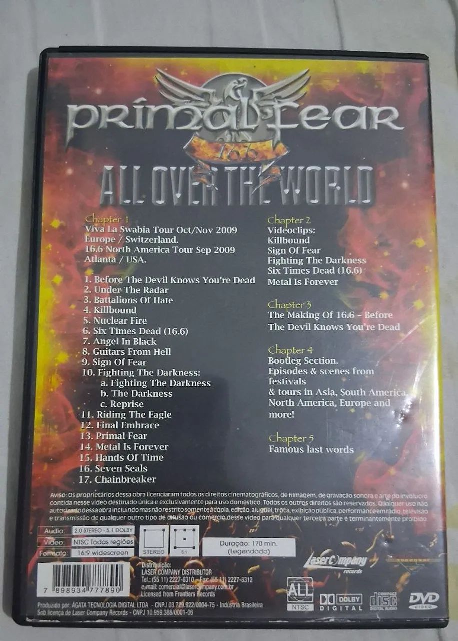 DVD Primal Fear - All Over The World Duplo - Foto 3