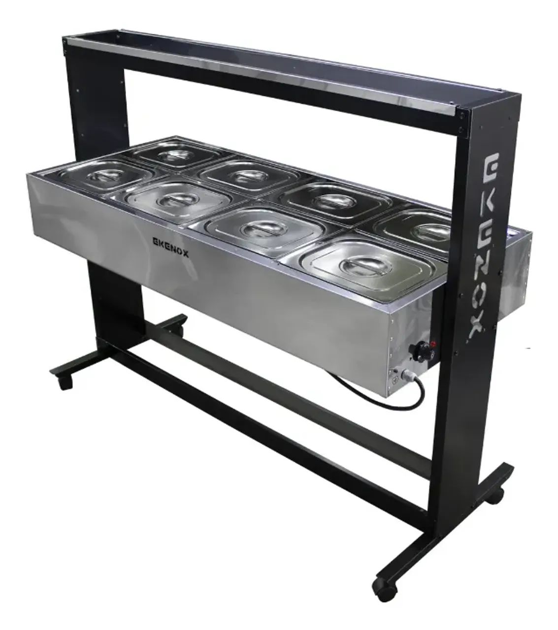 Carrinho Buffet Térmico Self Service Inox 8 Cubas 220v - Inox - 220v Carrinho Buffet Térmi - Foto 3