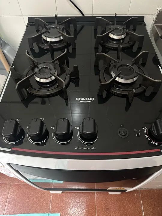Fogão Dako 4 Bocas - Vidro Temperado