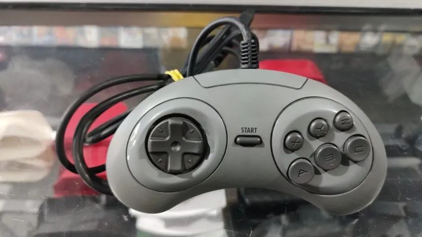 MEGA DRIVE 3 L-1 COM 1 CONTROLE ORIGINAL  2 JOGOS E CABOS - Foto 4