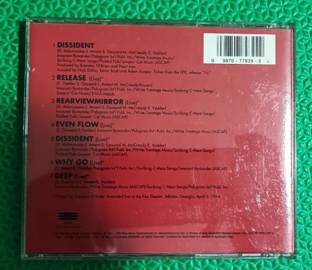 CD Pearl Jam - Dissident (Single - Part 1) (Importado) - Foto 2
