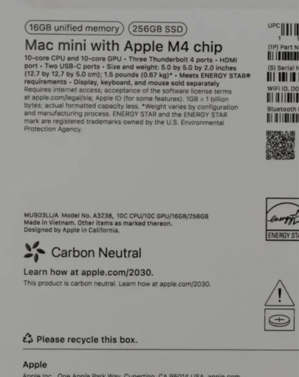 Mac Mini m4 64297246703489121