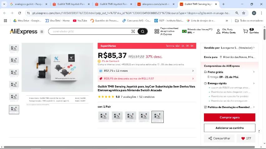 Analógico original nintendo switch  - Foto 3