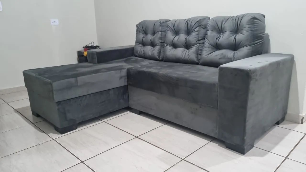 Sofá L 3 lugares - PROMOÇÃO hoje novo garantia  - Foto 2