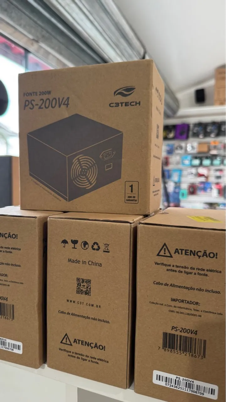 Fonte de Energia para PC C3Tech PS-200V4 200W