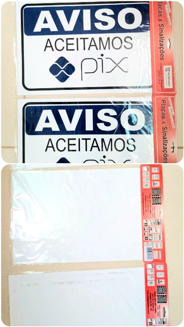 3 Placas de Aviso, Identificação Aceitamos Pix - Foto 5