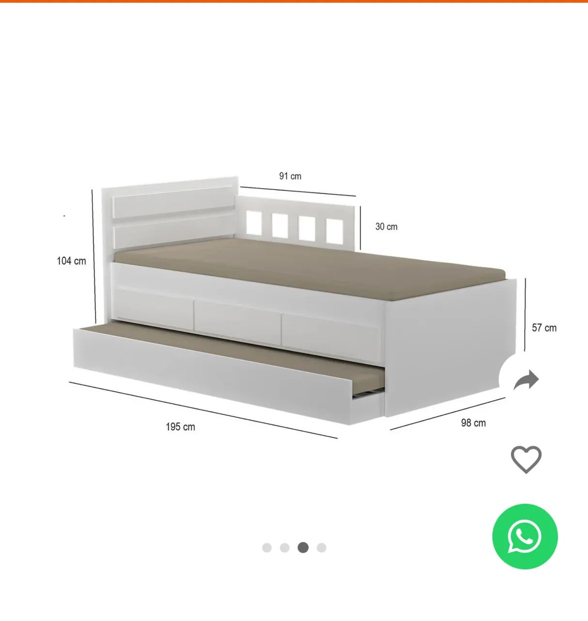 Bicama com 3 gavetas nova! - Foto 2