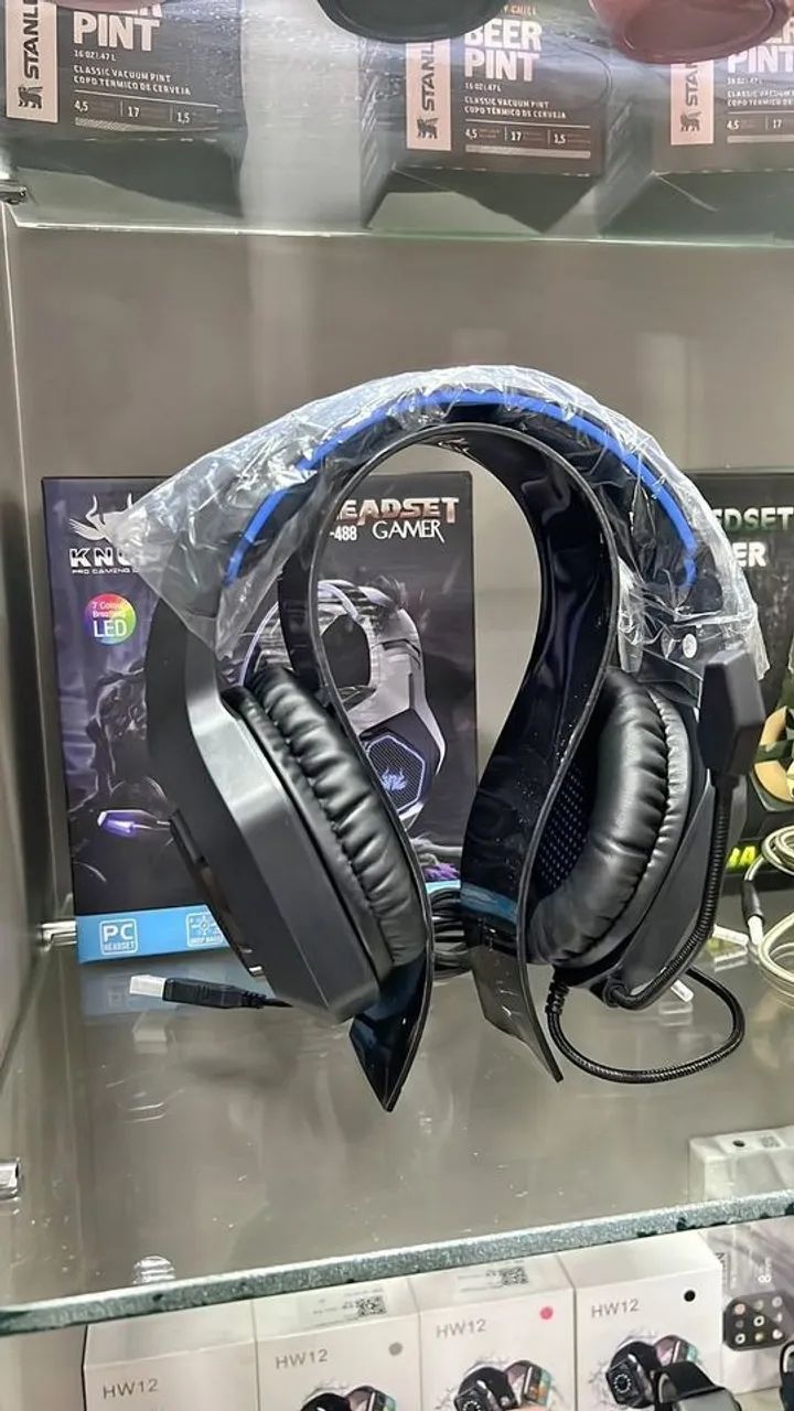 Headset Gamer KP-488 RGB Led Fone Gamer Original - Foto 2