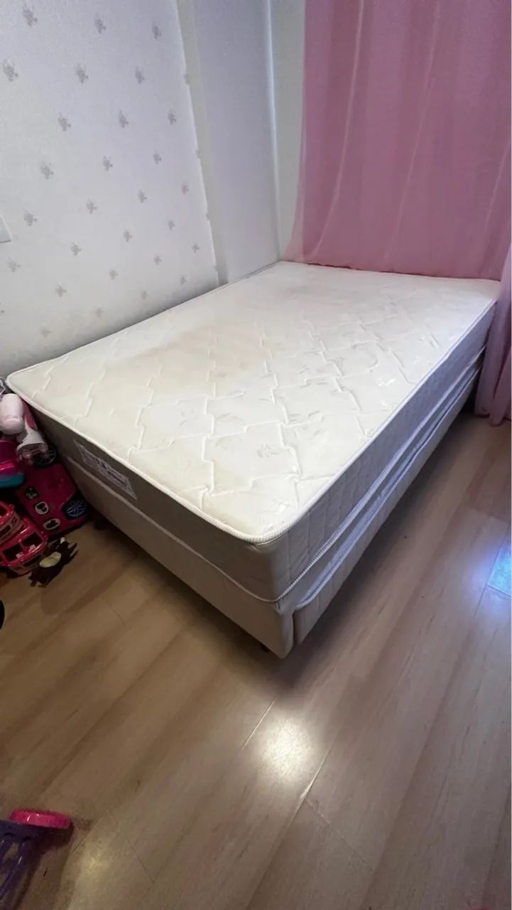 Cama Box Topázio com Auxiliar + Molas Ensacadas - Semi Nova!