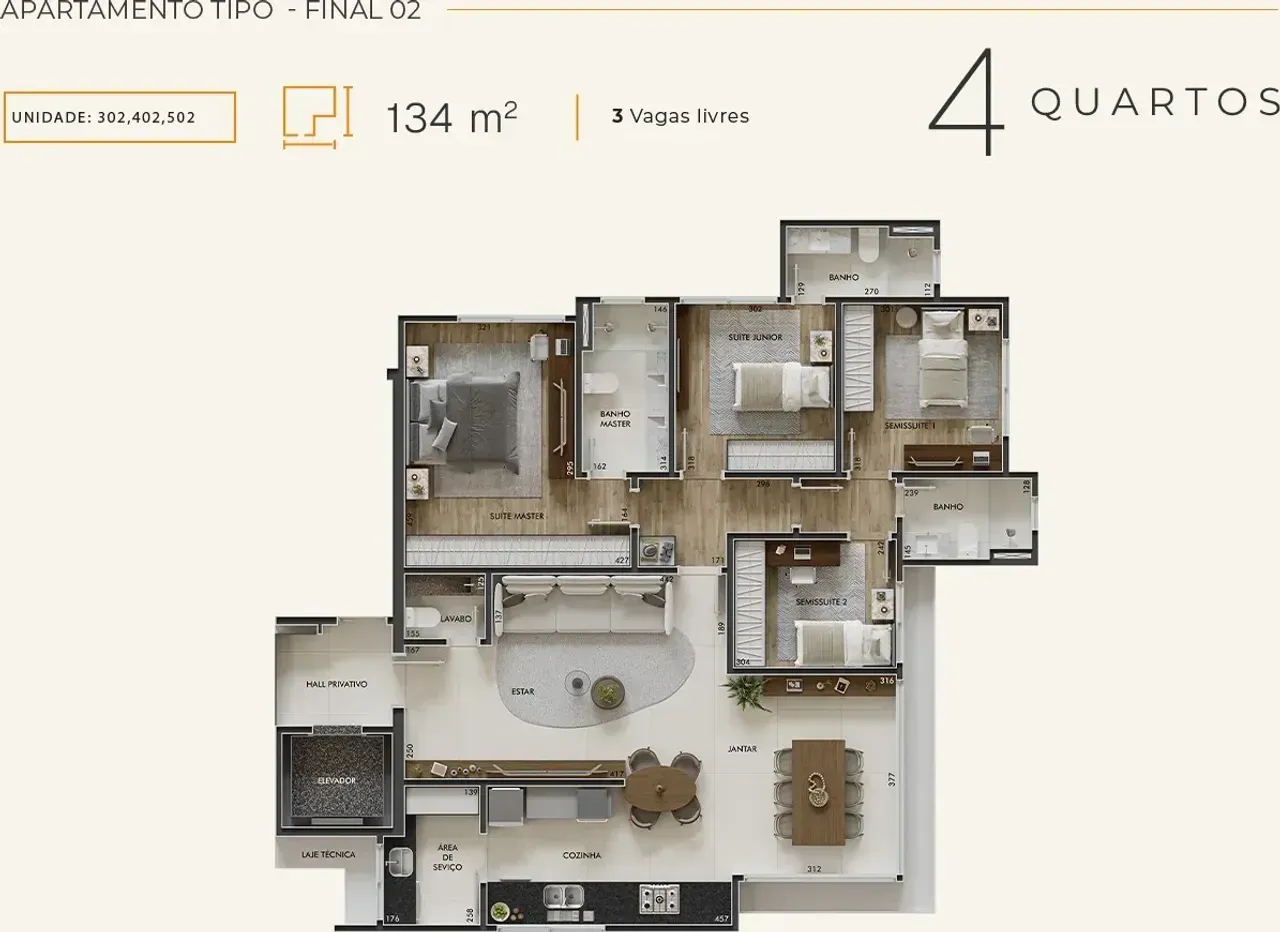 PLANTA 134m²