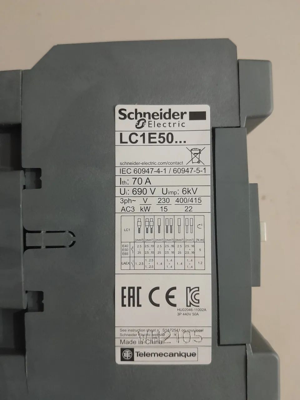 Contator tripolar Schneider - Foto 3